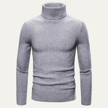 Men's Fit Ribbed Turtleneck Jumper Sweater