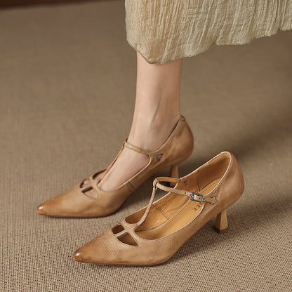 Authentic Real Leather High Heels