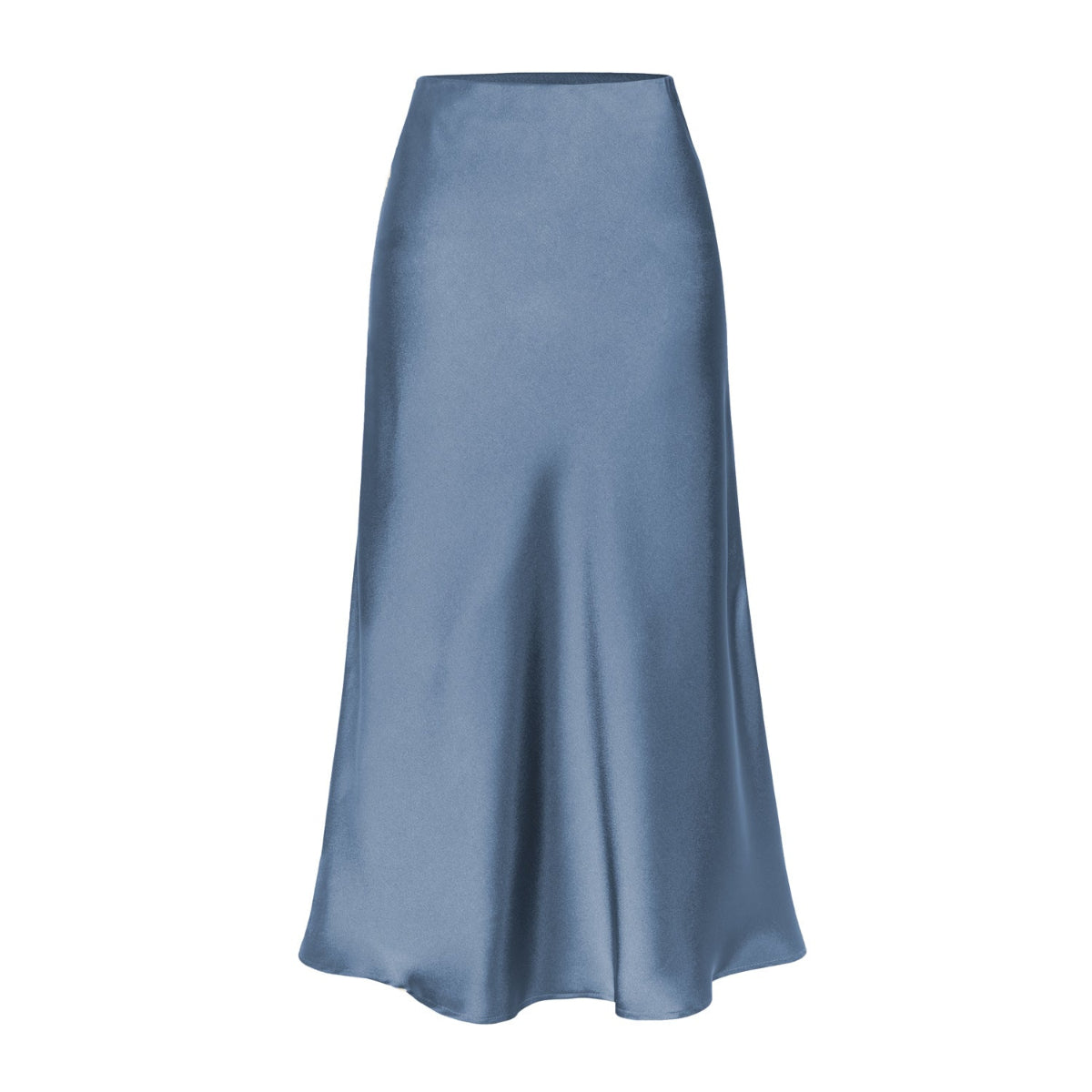 Chic High Waisted Midi Skirt with Side Split