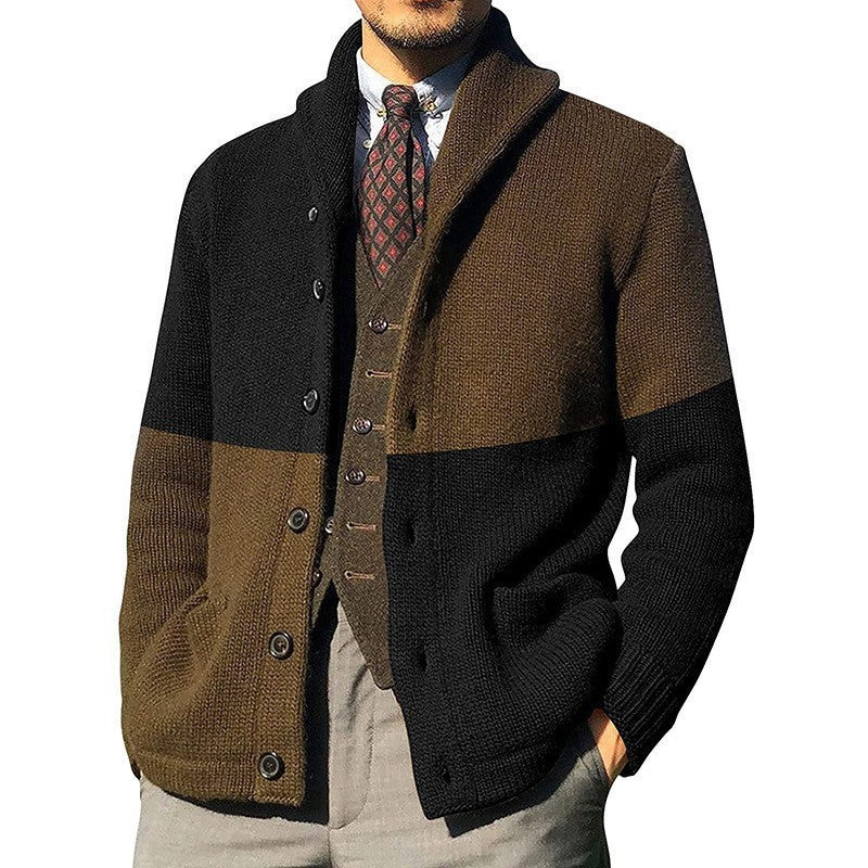 Trendy Colourful Patchwork Knit Cardigan