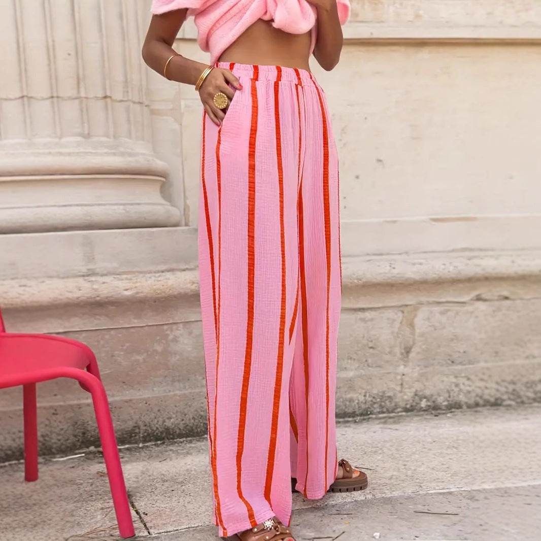 Soft Wide Leg Casual Lounge Pants - OutfitLondon
