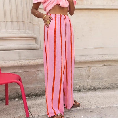 Soft Wide Leg Casual Lounge Pants - OutfitLondon