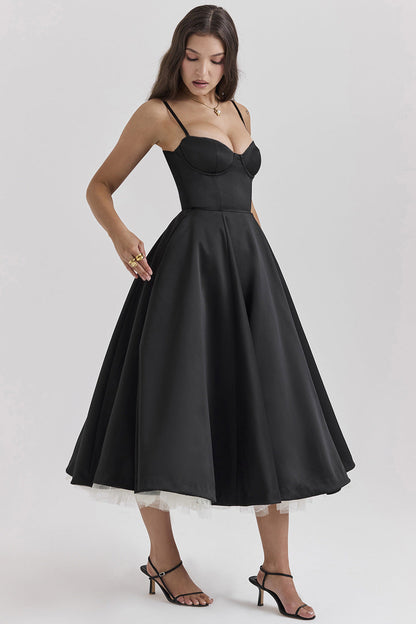 Elegant Cold Shoulder Floor Length Evening Dress
