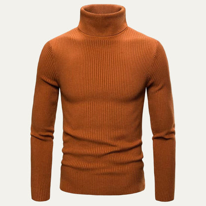 Men's Fit Ribbed Turtleneck Jumper Sweater