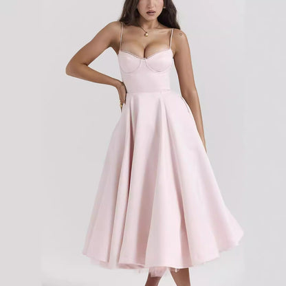 Loose Fit V Neck Summer Dress – Flowy Ruffled Skirt