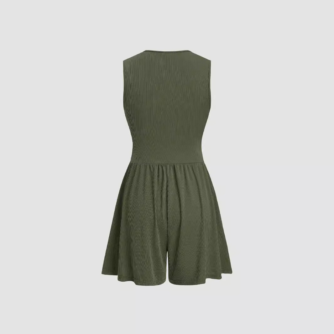Trendy V-Neck Strapless Jumpsuit Romper