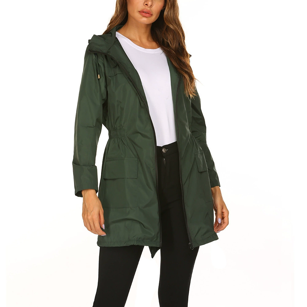 Waterproof Hooded Women's Raincoat - OutfitLondon