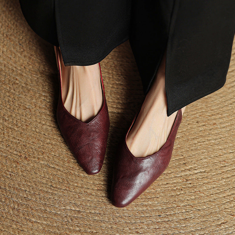 Authentic Leather Mule Shoes