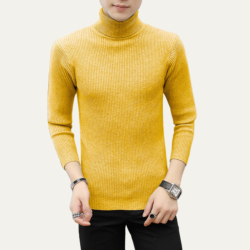 Men's Fit Ribbed Turtleneck Jumper Sweater