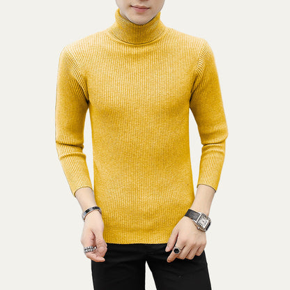 Men's Fit Ribbed Turtleneck Jumper Sweater
