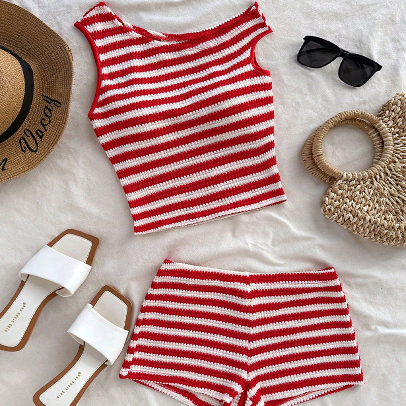 Soft Relaxed Fit Tank Top Loungewear Set - OutfitLondon
