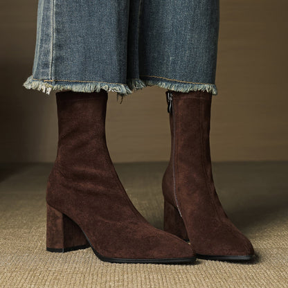 Luxurious Soft Suede Ankle Boots - OutfitLondon