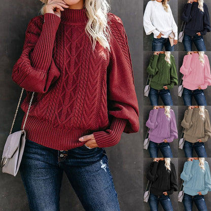 Warm Oversized Knit Women's Sweater - OutfitLondon