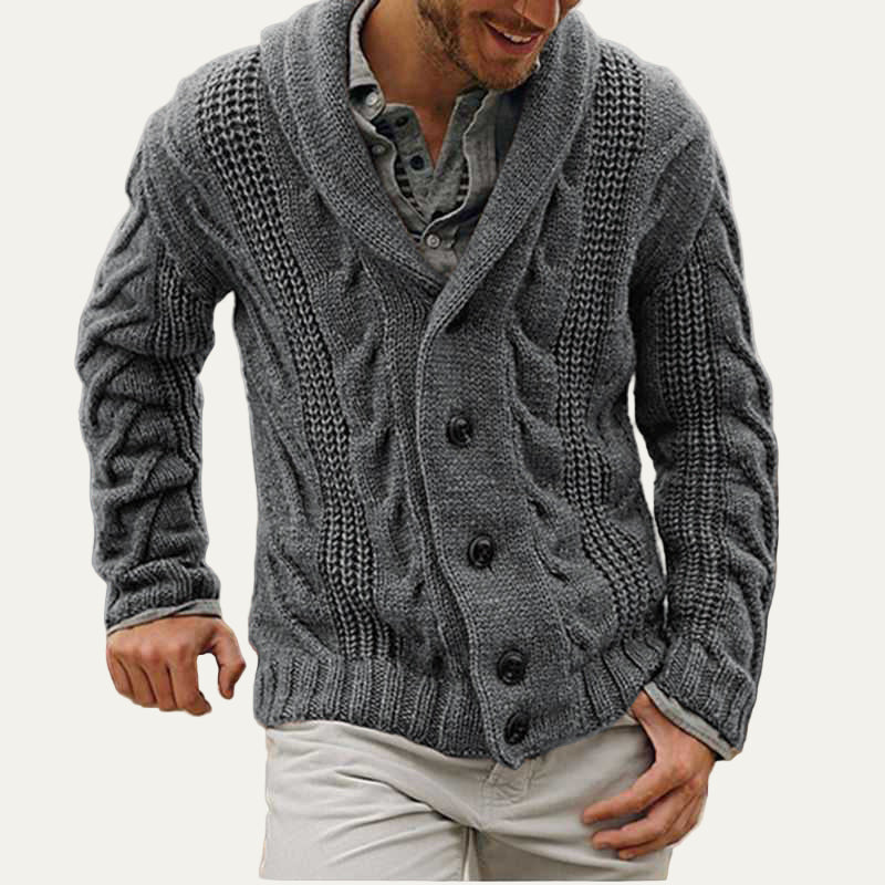 Warm Chunky Knit Cardigan Sweater