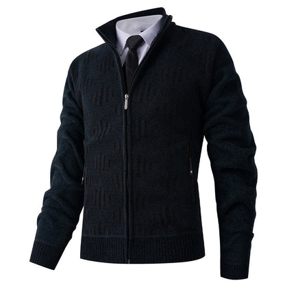 Stylish Zip Up Fitted Cardigan Sweater