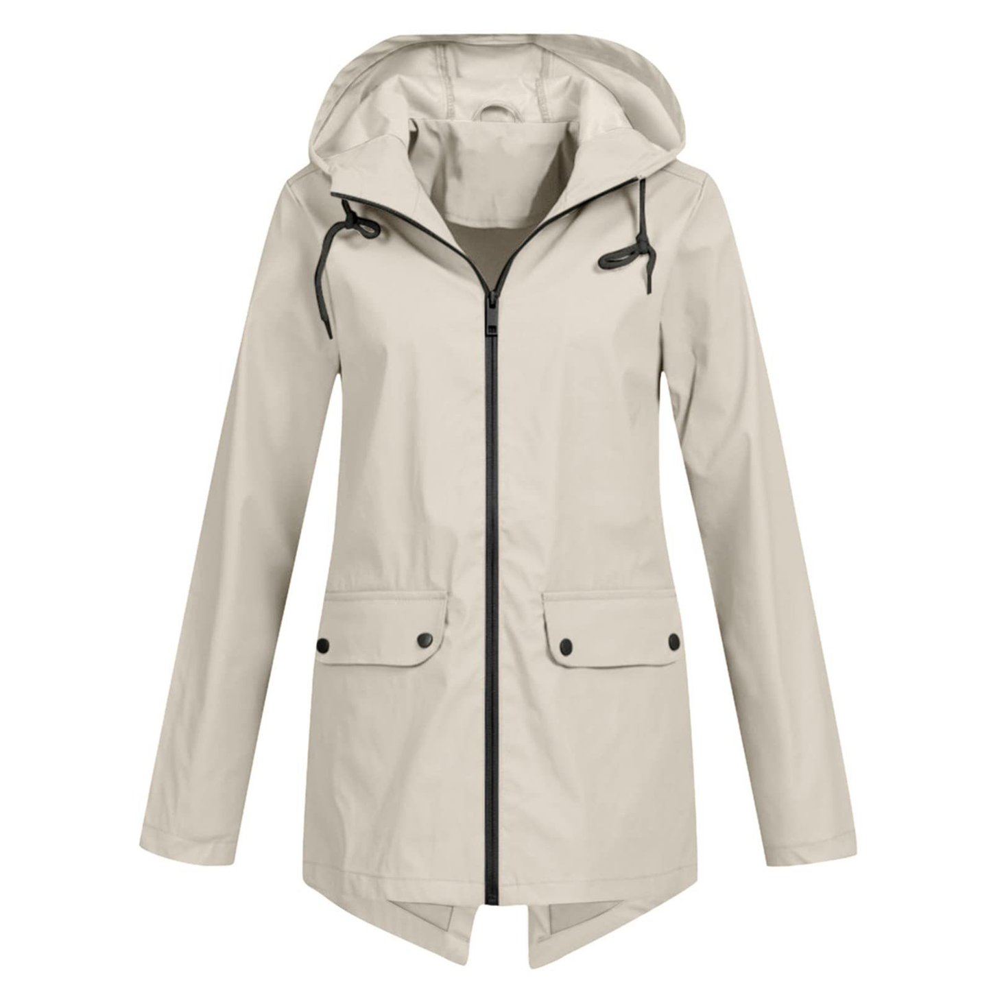 Waterproof Hooded Women's Rain Jacket - OutfitLondon