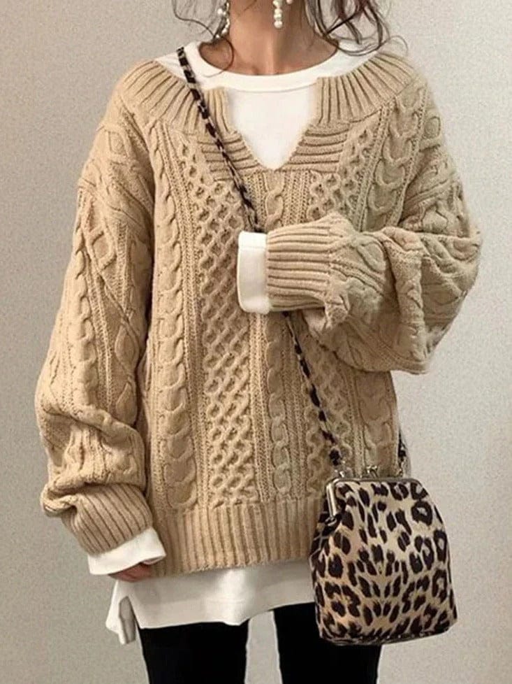 Soft Large Knit Women's Winter Sweater - OutfitLondon