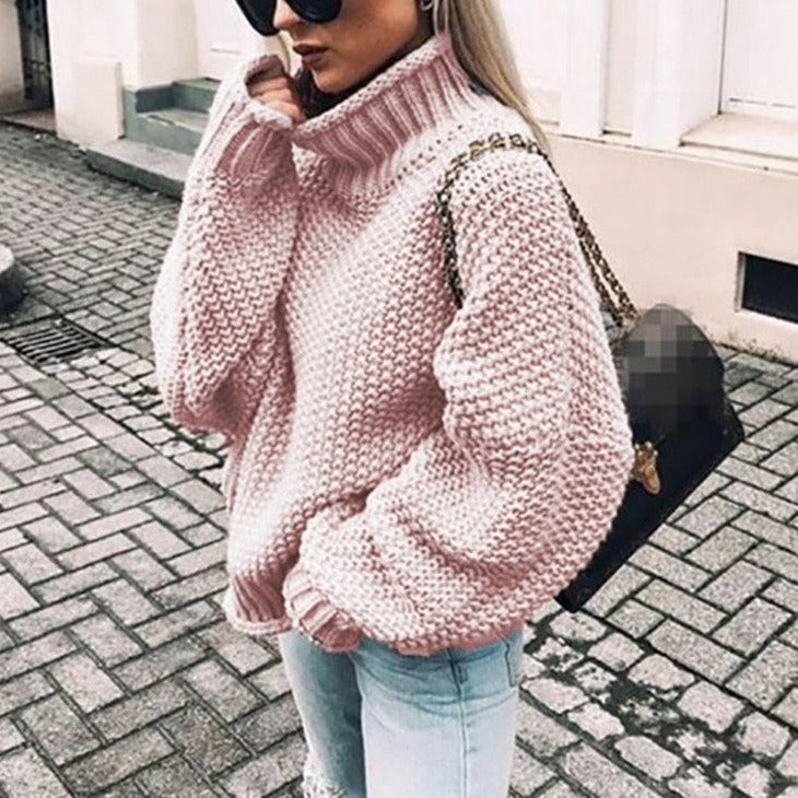 Soft Oversized Cable Knit Women's Sweater