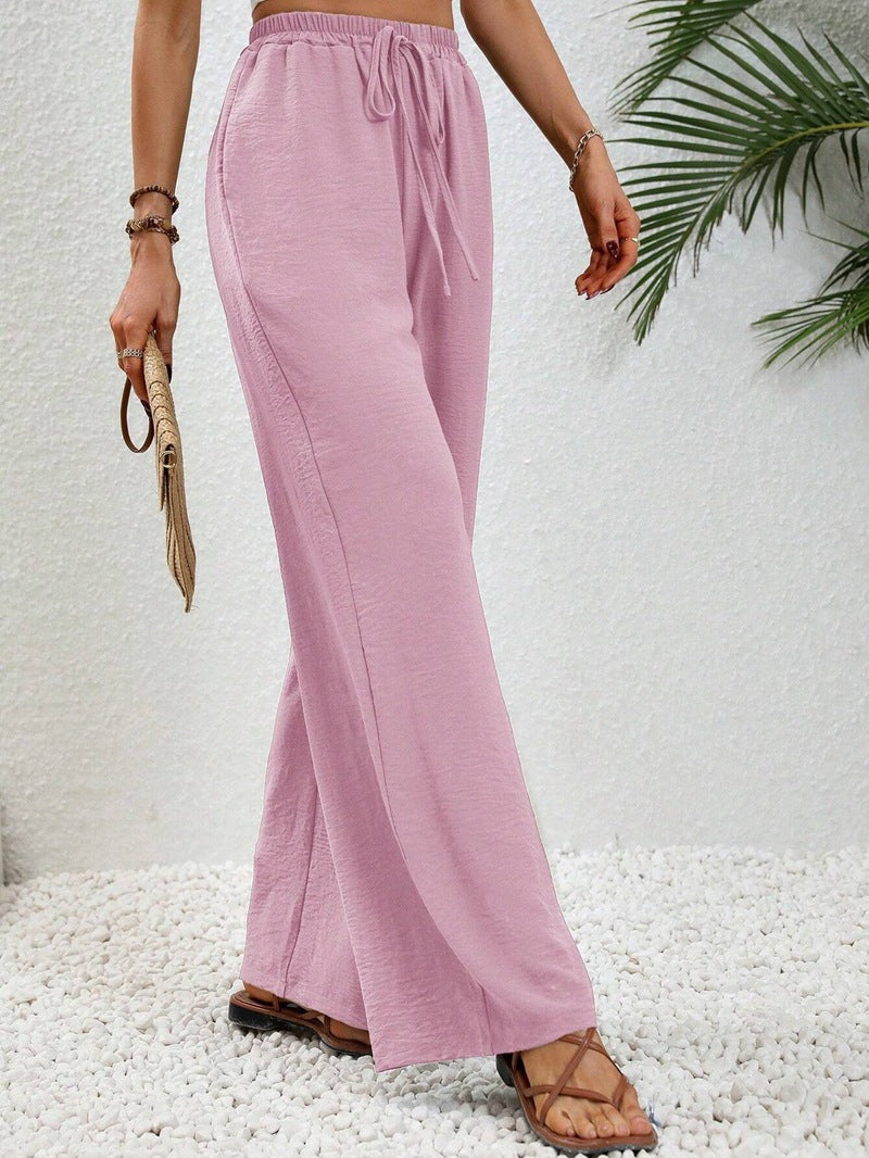 Relaxed Fit Elastic Waist Pants