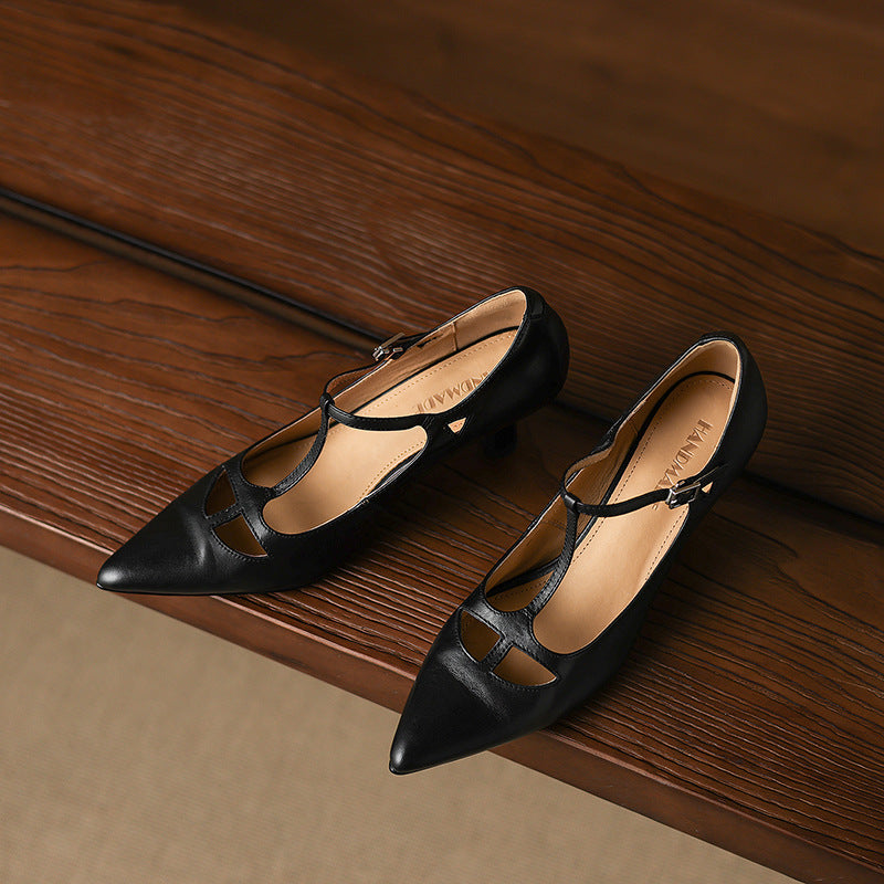 Authentic Real Leather High Heels
