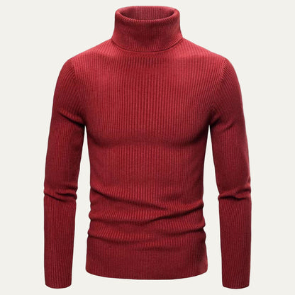 Men's Fit Ribbed Turtleneck Jumper Sweater