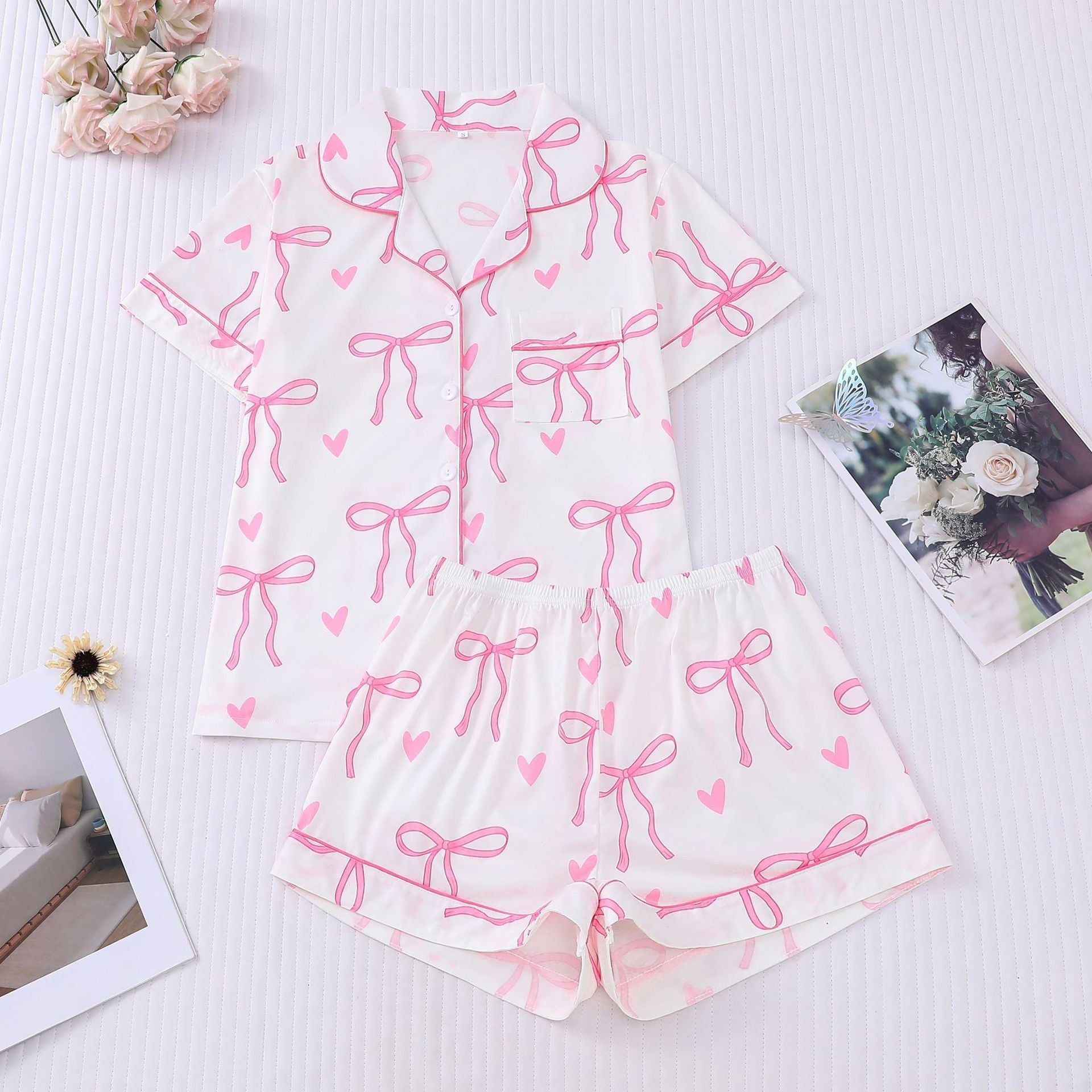 Comfy Sleepwear Pajama Top and Shorts Set - OutfitLondon