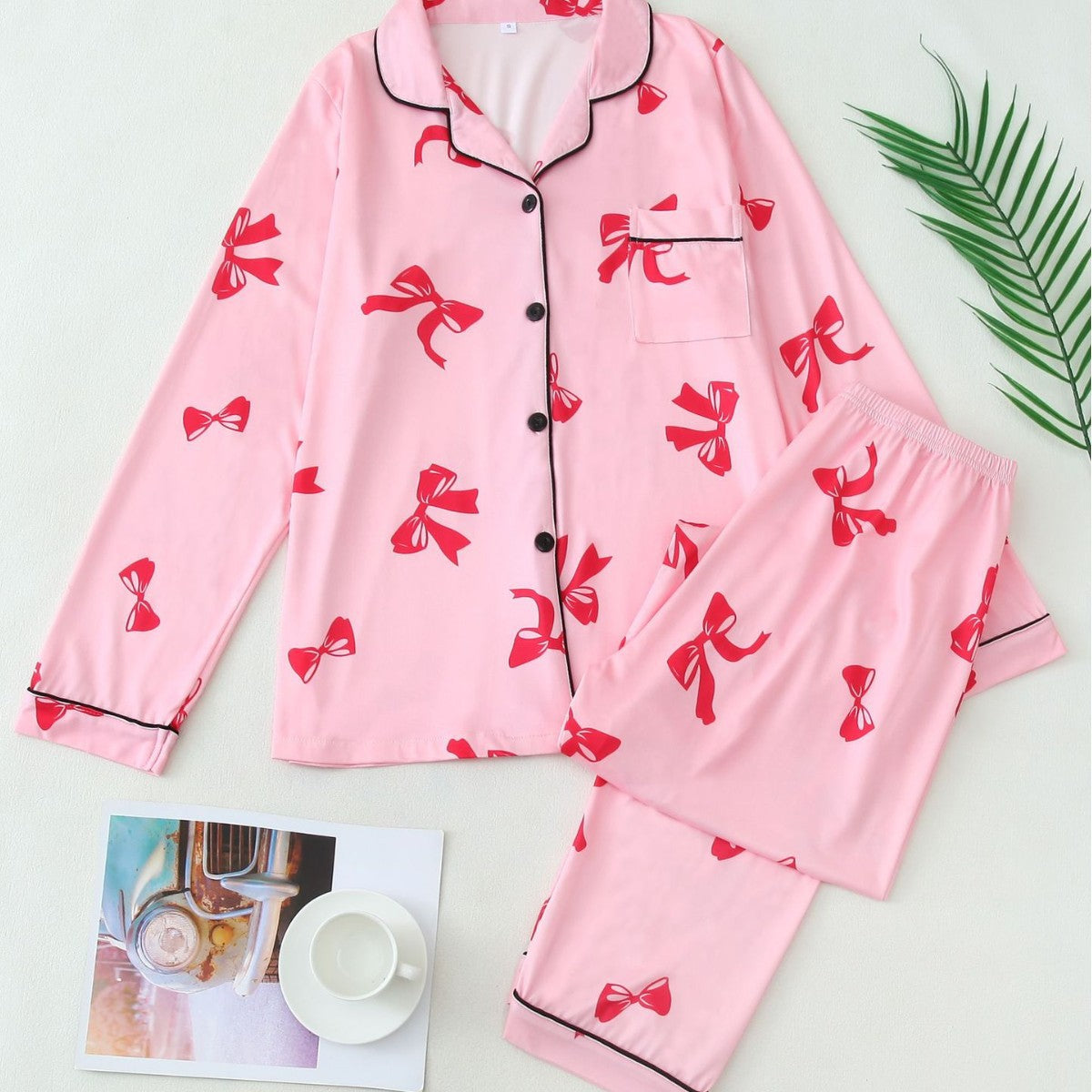 Soft Cozy Pajama Set with Long Sleeve Top