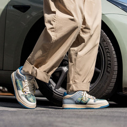 Kunstzinnige Sterrennacht Sneakers voor Mannen