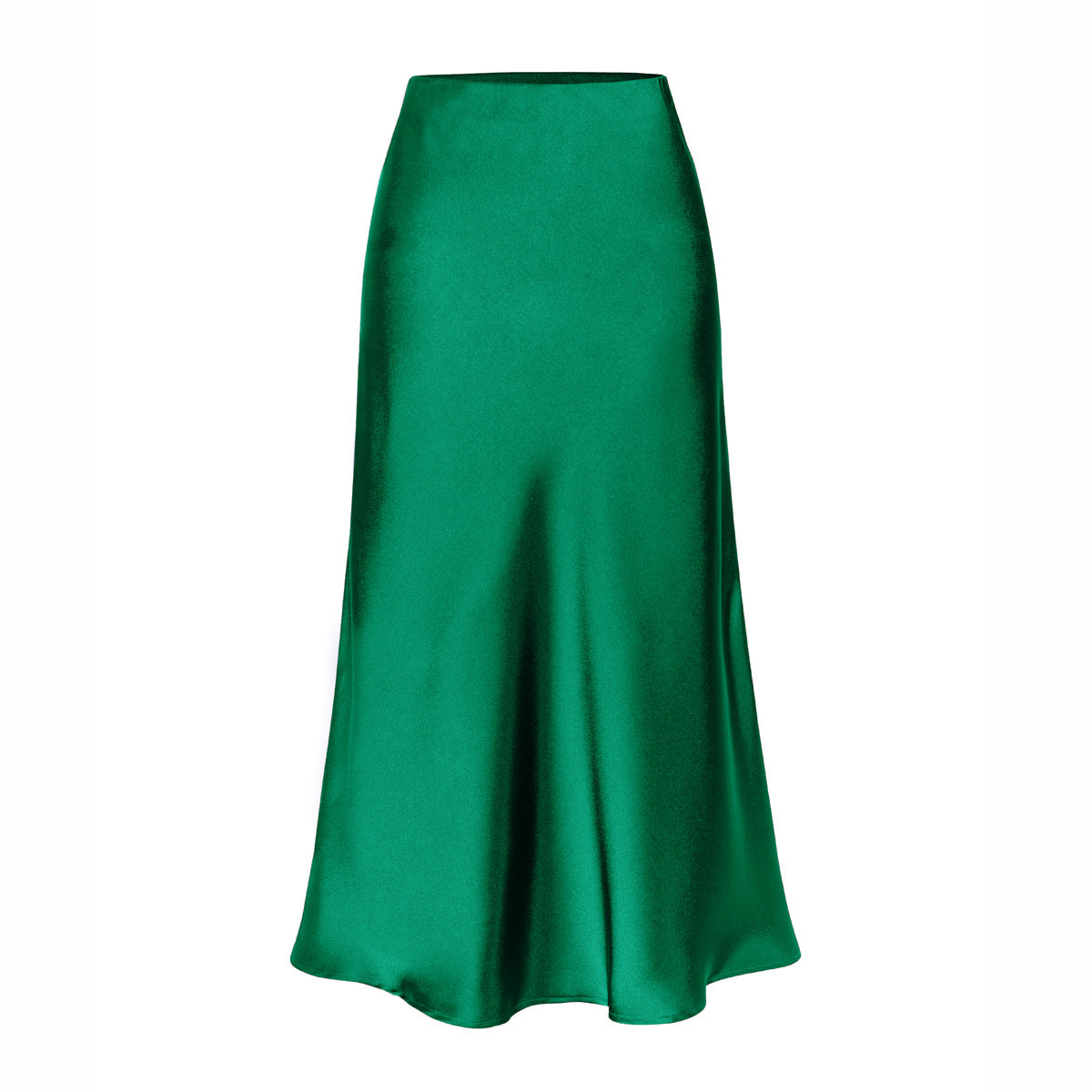 Chic High Waisted Midi Skirt with Side Split