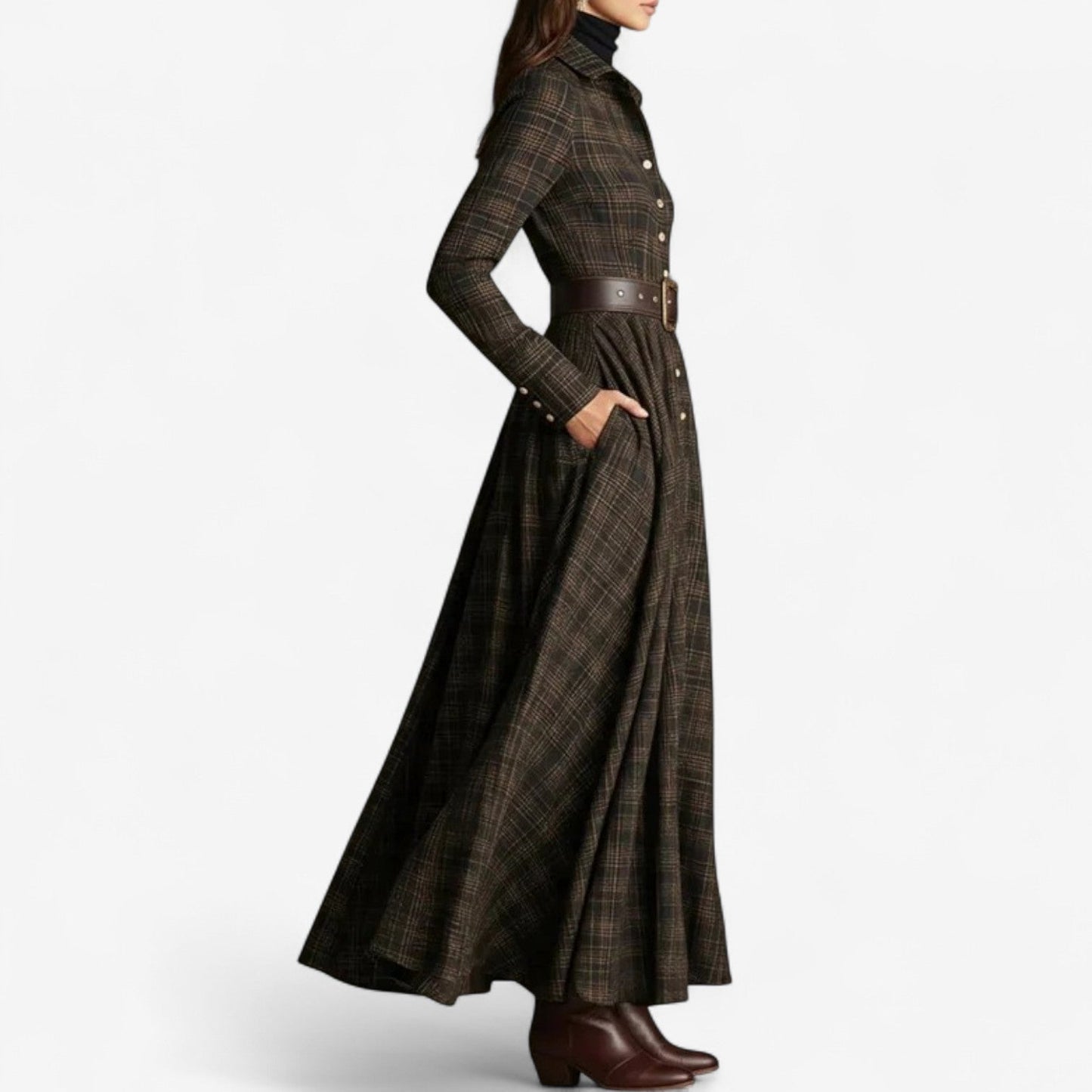 Classic Long Sleeve Maxi Dress