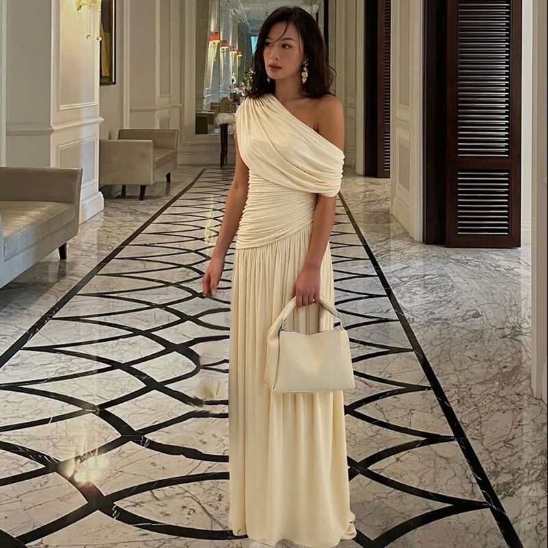 Chic Off The Shoulder Formal Maxi Gown - OutfitLondon