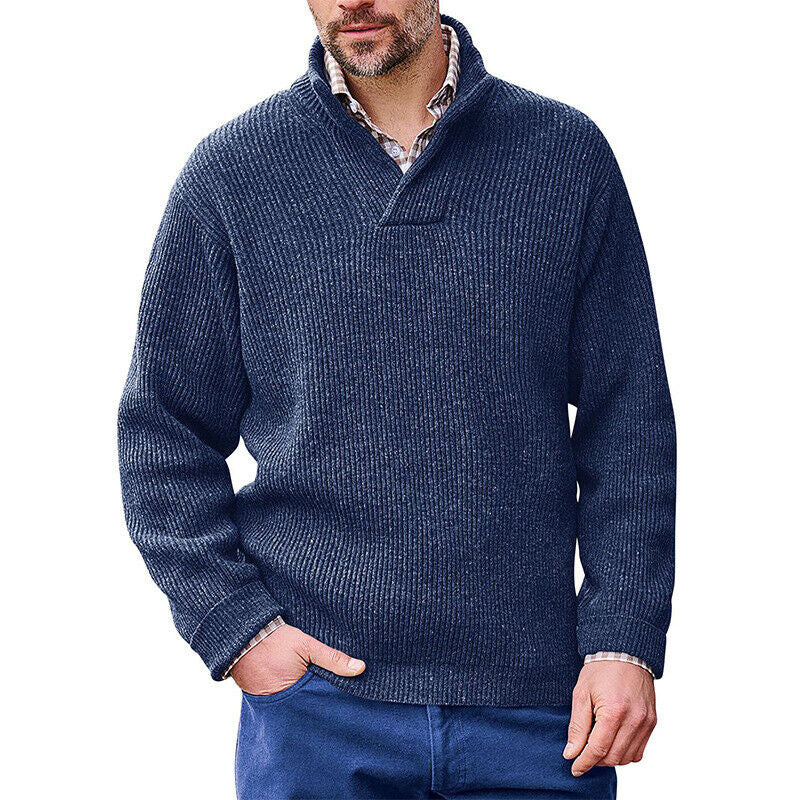 Trendy Crew Neck Knit Sweater