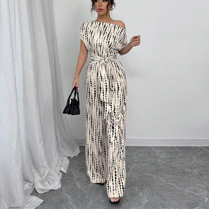 Elegant High-Waisted Wide Leg Jumpsuit