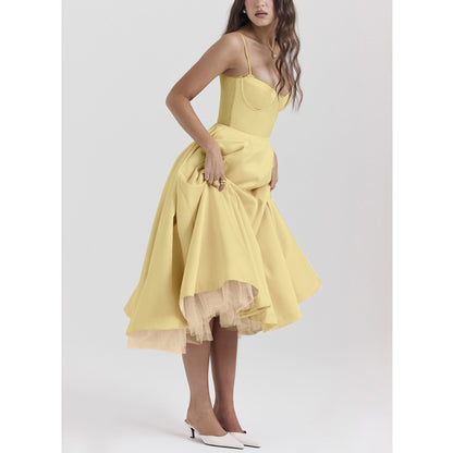 Loose Fit V Neck Summer Dress – Flowy Ruffled Skirt