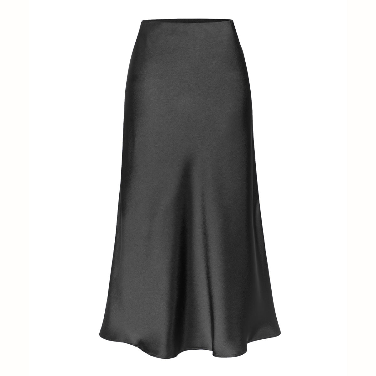 Chic High Waisted Midi Skirt with Side Split
