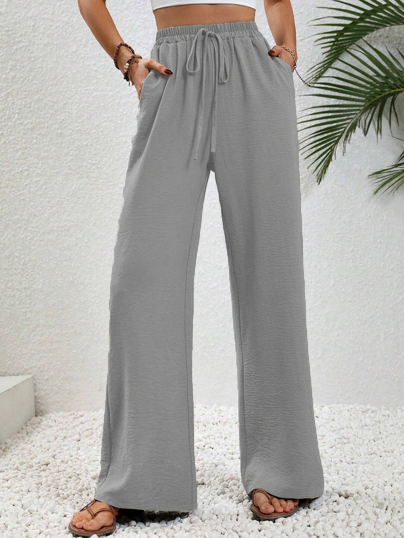Relaxed Fit Elastic Waist Pants