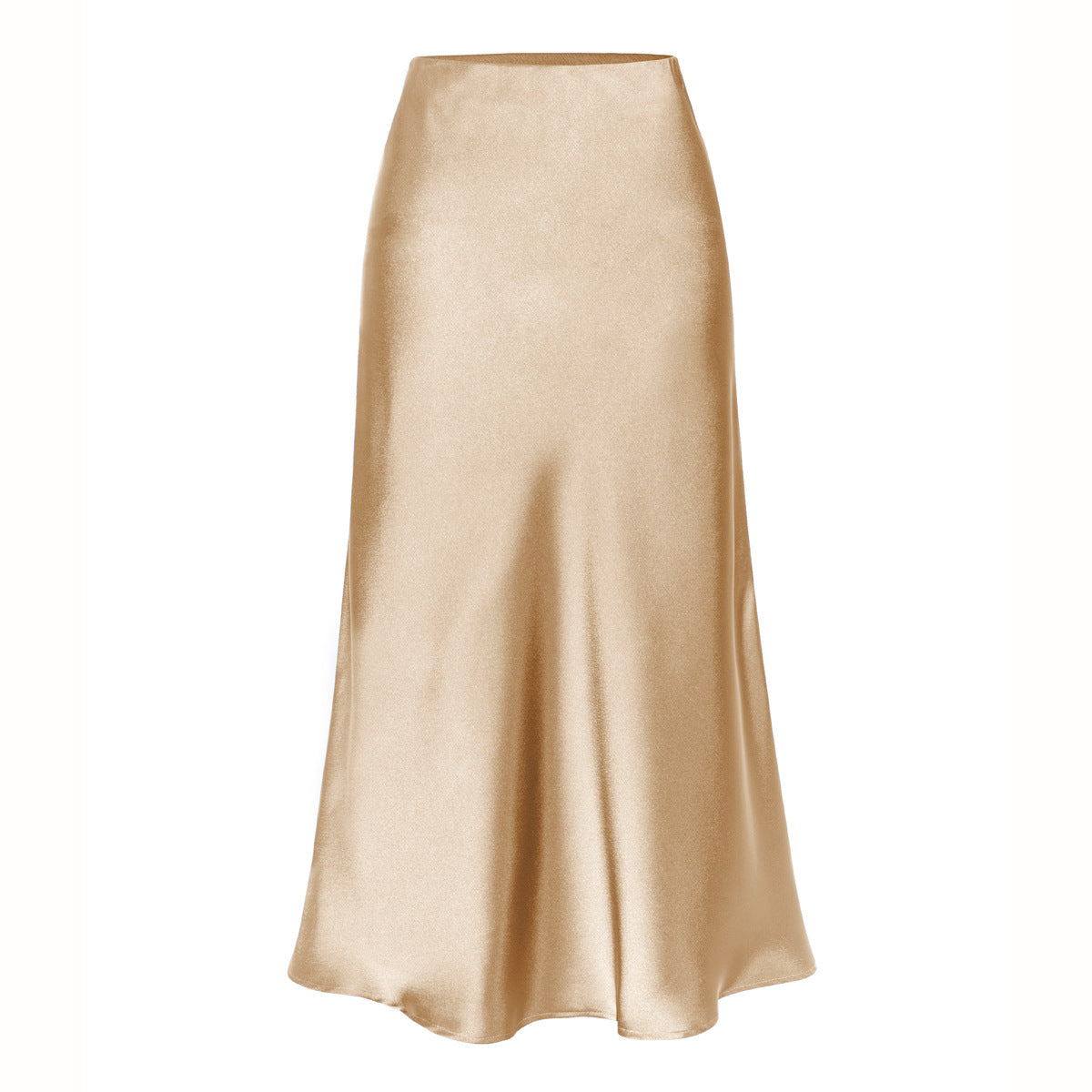 Chic High Waisted Midi Skirt with Side Split