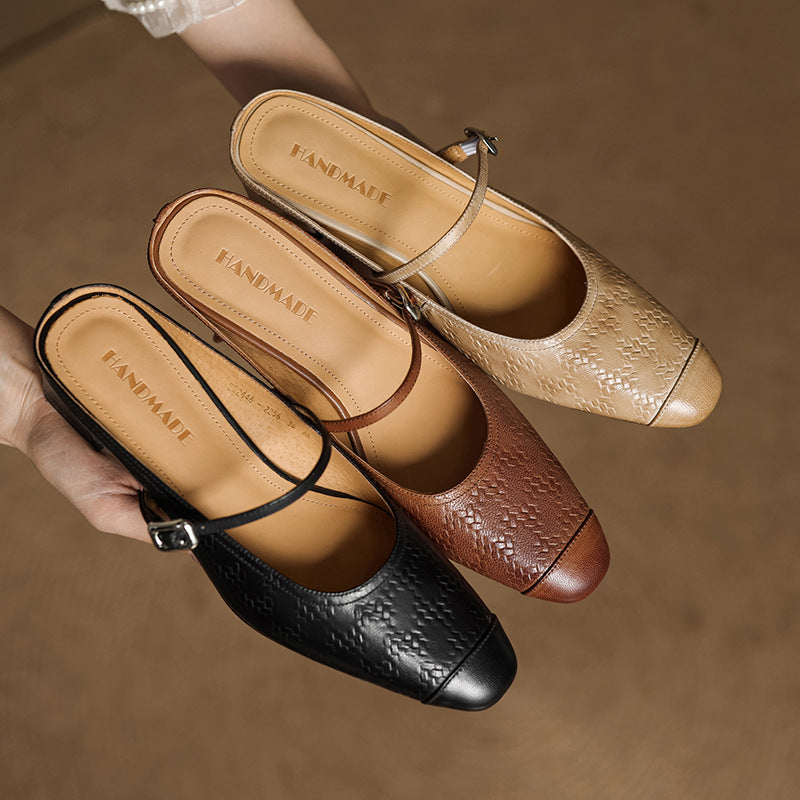 Authentic Leather Slide Shoes