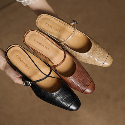 Authentic Leather Slide Shoes