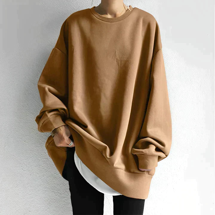 Relaxed Fit Long Sleeve Women's Sweater