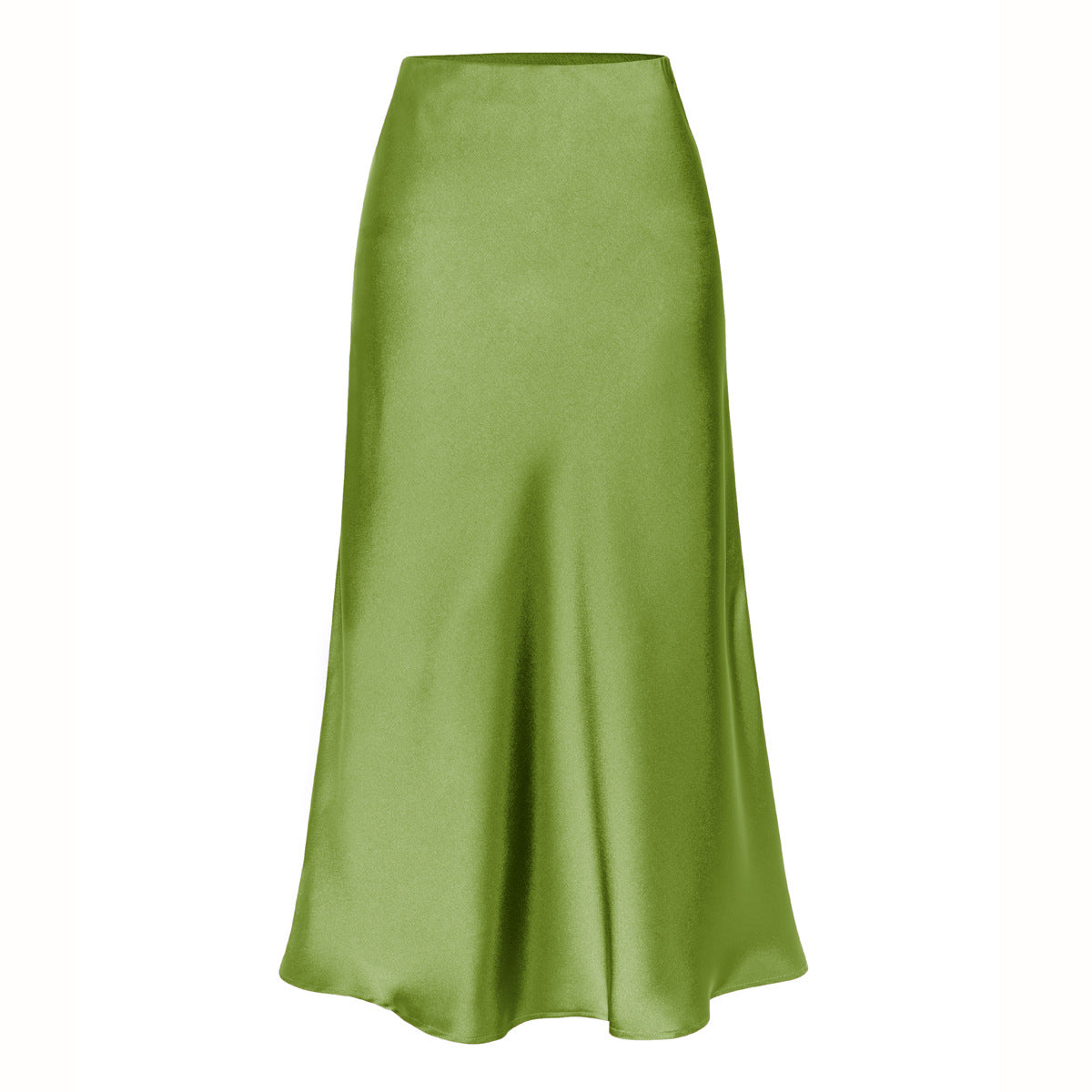 Chic High Waisted Midi Skirt with Side Split