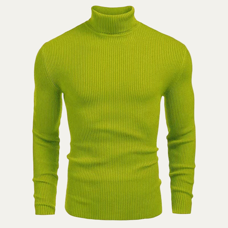 Men's Fit Ribbed Turtleneck Jumper Sweater
