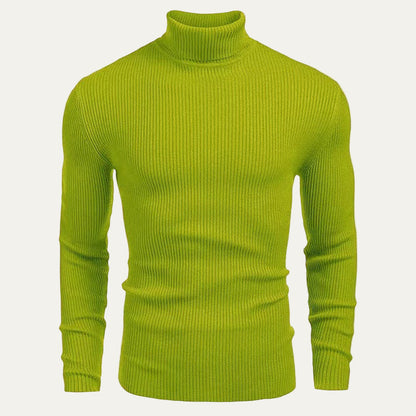 Men's Fit Ribbed Turtleneck Jumper Sweater
