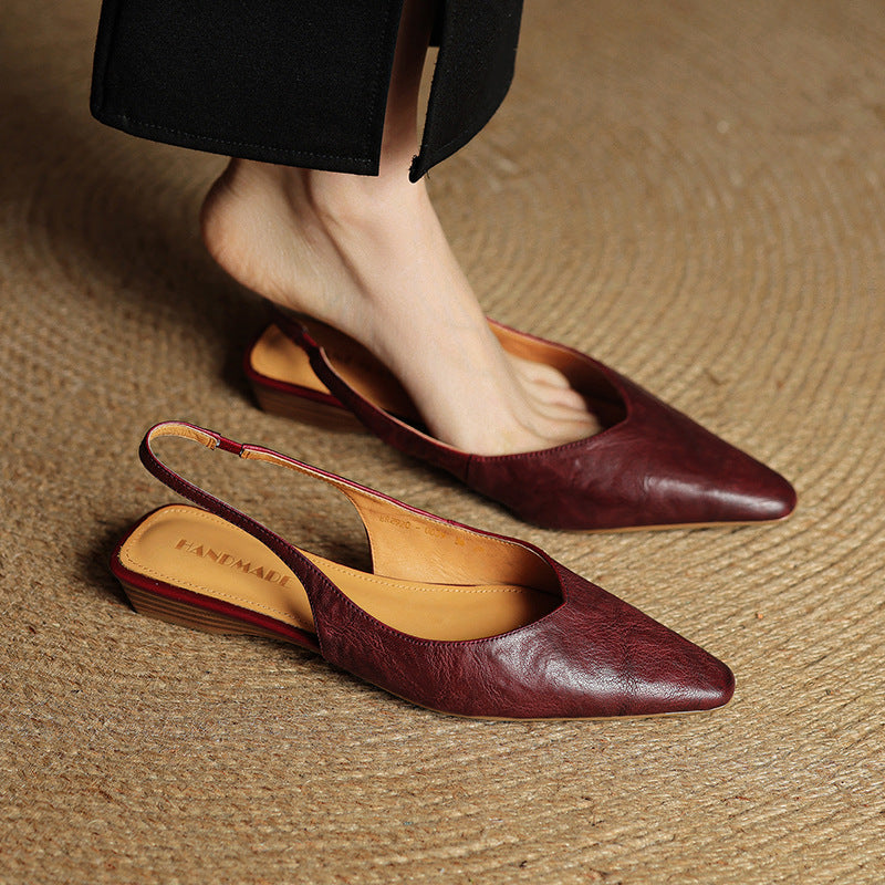 Authentic Leather Mule Shoes - OutfitLondon