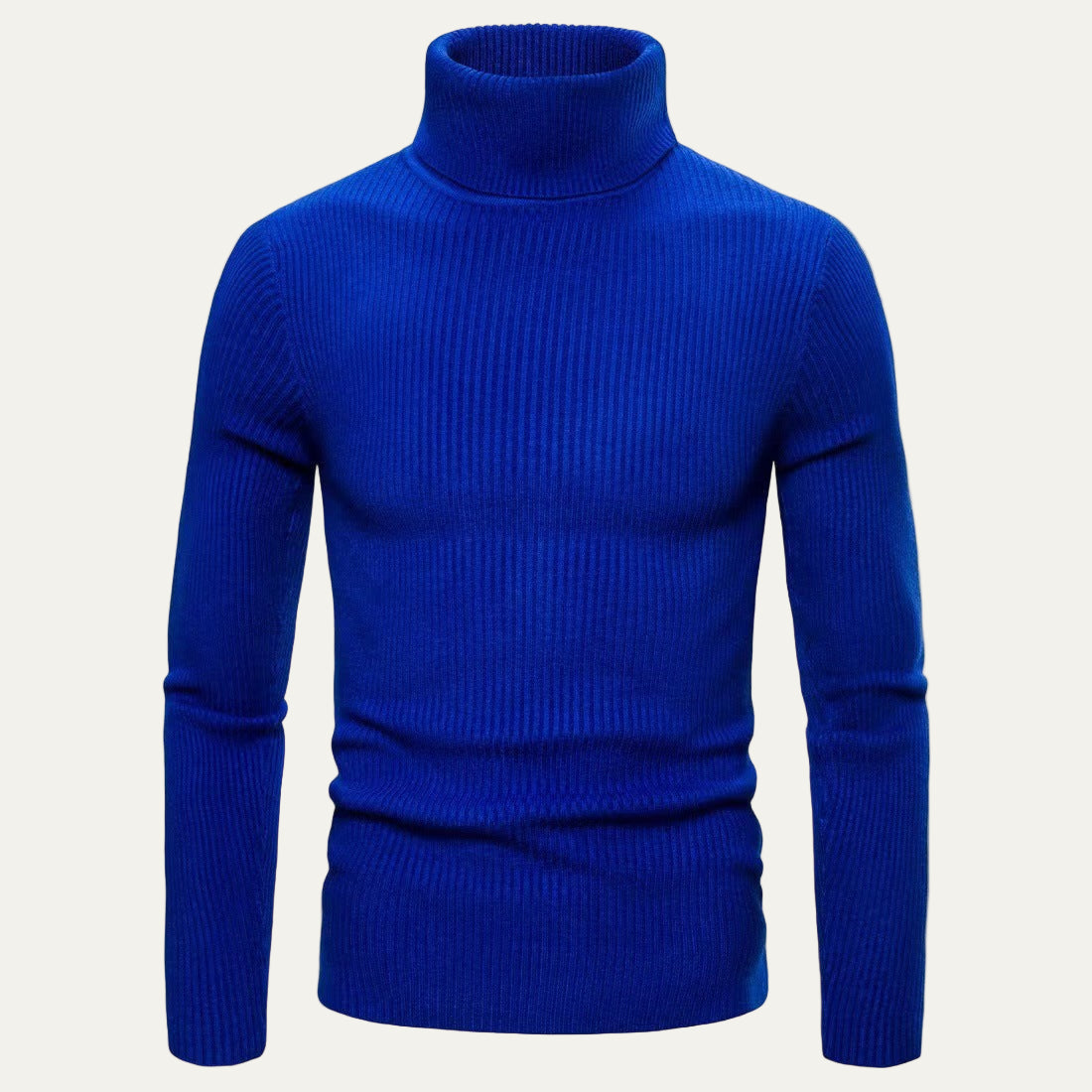 Men's Fit Ribbed Turtleneck Jumper Sweater