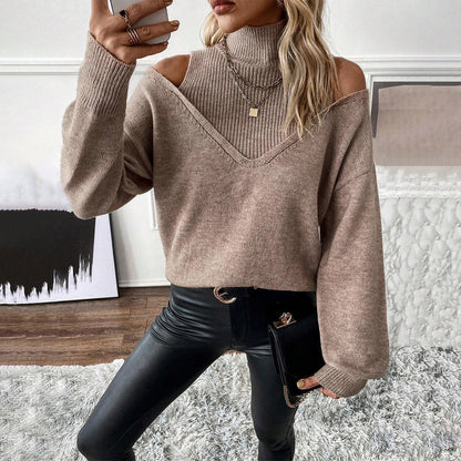 Fashionable Cold Weather Turtleneck Sweater - OutfitLondon