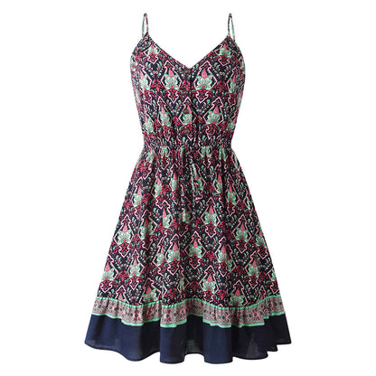 Classic Off Shoulder V Neck Sundress for Women