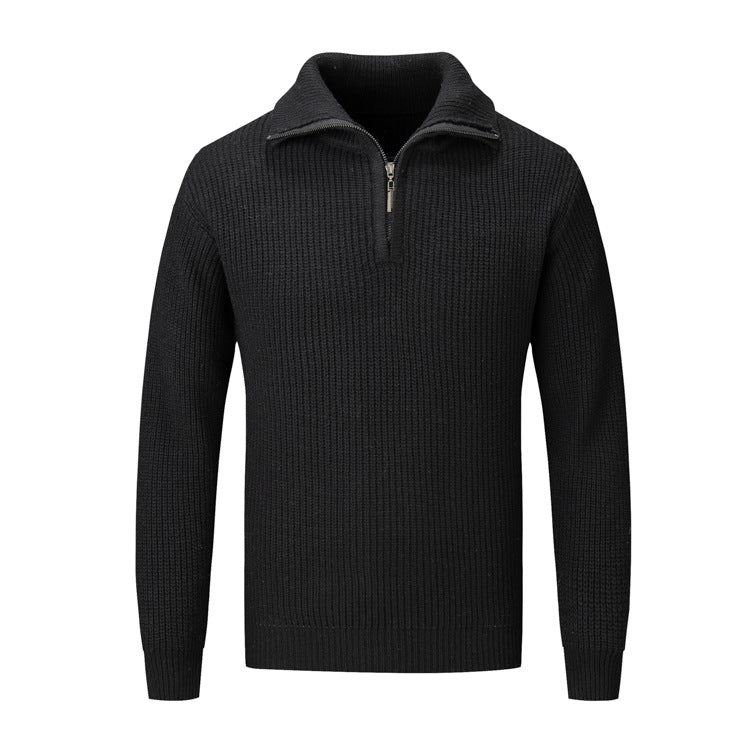 Warm Cable Knit Half Zip Sweater