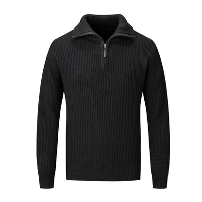Warm Cable Knit Half Zip Sweater