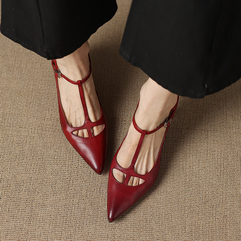 Authentic Real Leather High Heels